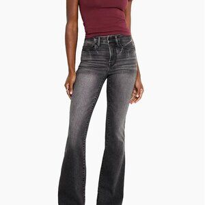 ** Good American **  Gray/Black Flare Good Legs Denim Jeans - 4 Small  - NWT